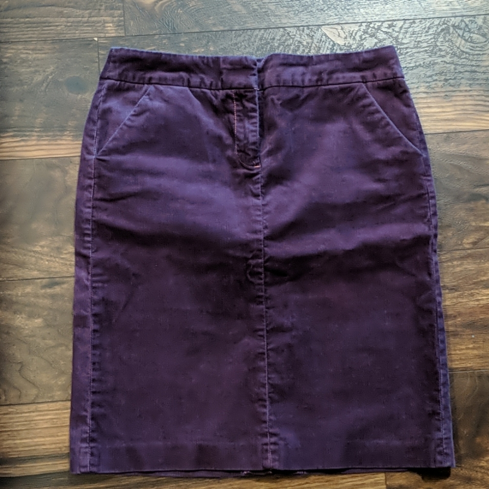 JCrew Courdoroy Pencil Skirt Size 4